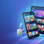 Tele Latino para Android en un teléfono y tableta con interfaz de entretenimiento