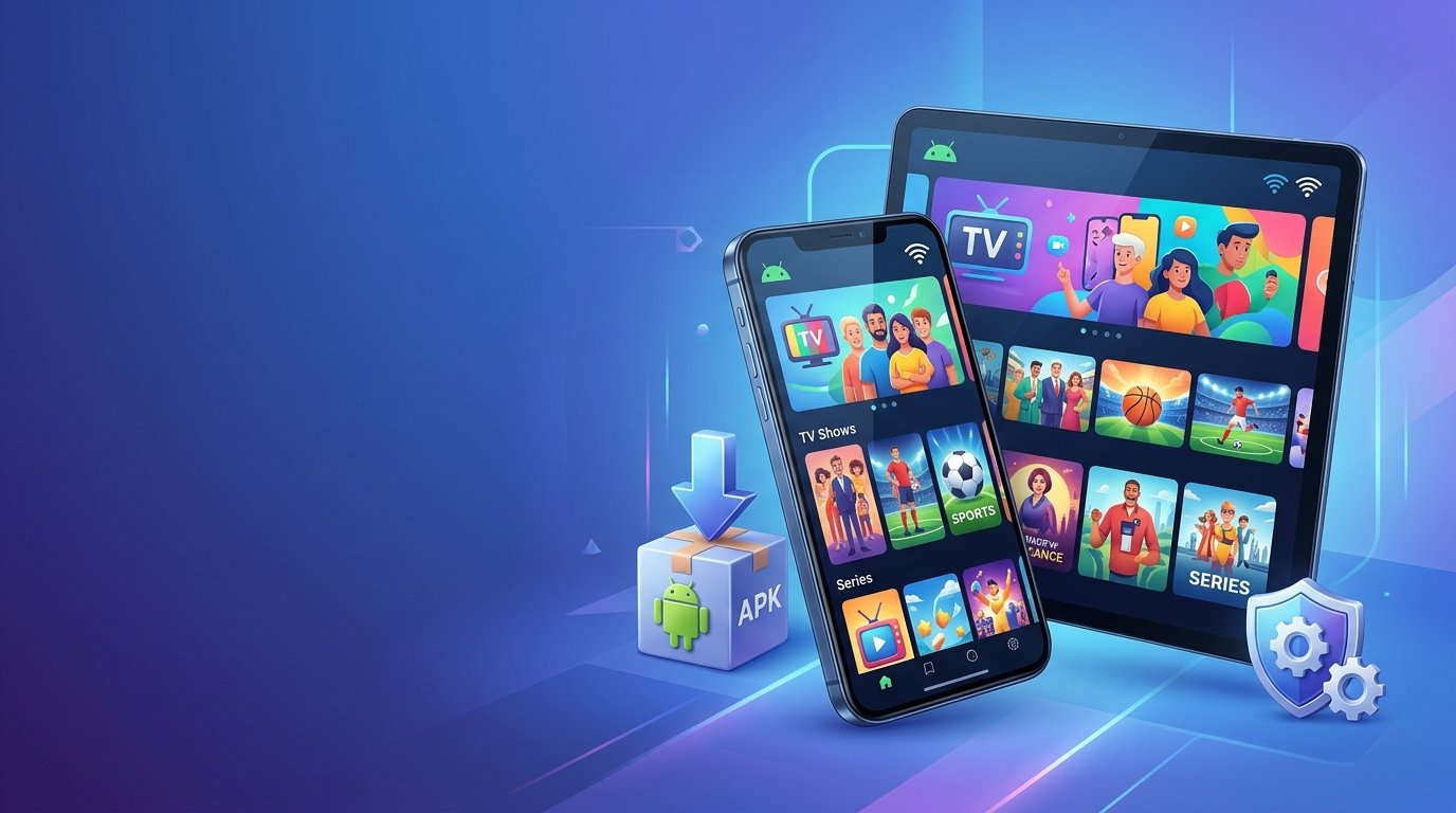 Tele Latino para Android en un teléfono y tableta con interfaz de entretenimiento