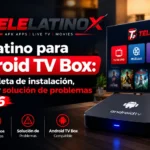 Tele Latino para Android TV Box en un televisor inteligente