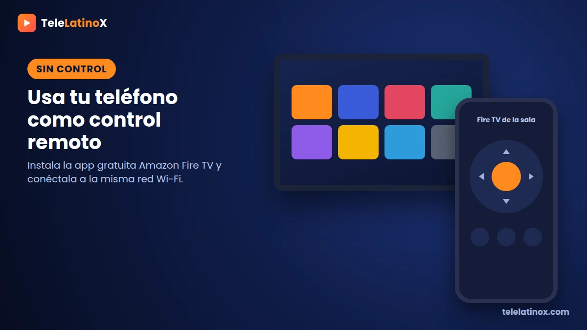 App Amazon Fire TV en un teléfono usada como control remoto del Fire TV Stick